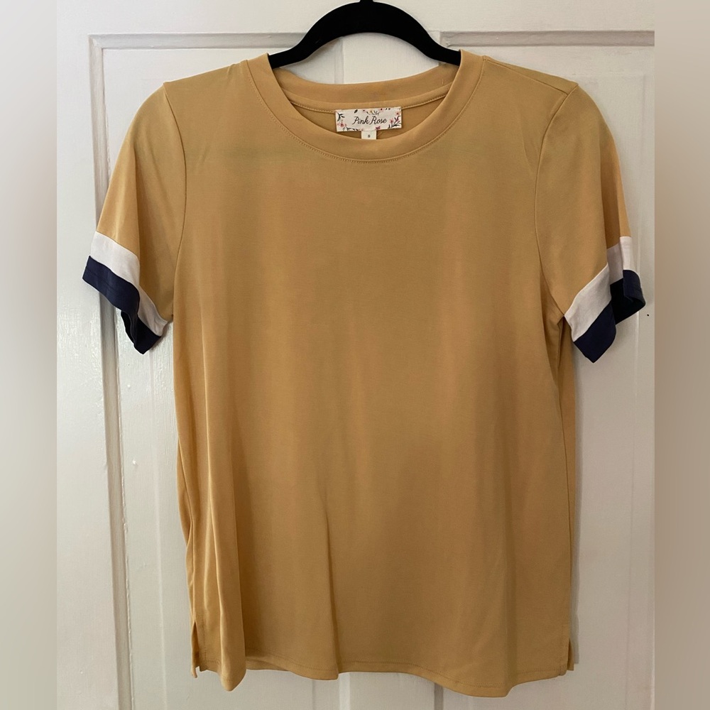 Pink Rose Mustard T-Shirt